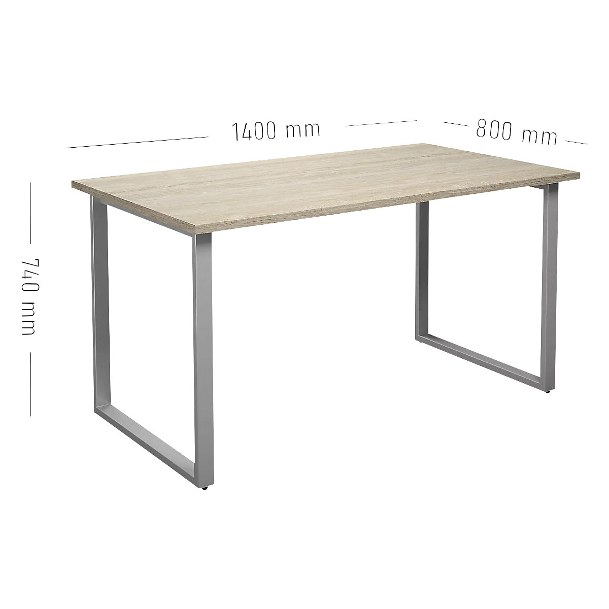 Mesa multiusos DUO-O, tampo reto (Imagem do produto 2)-1