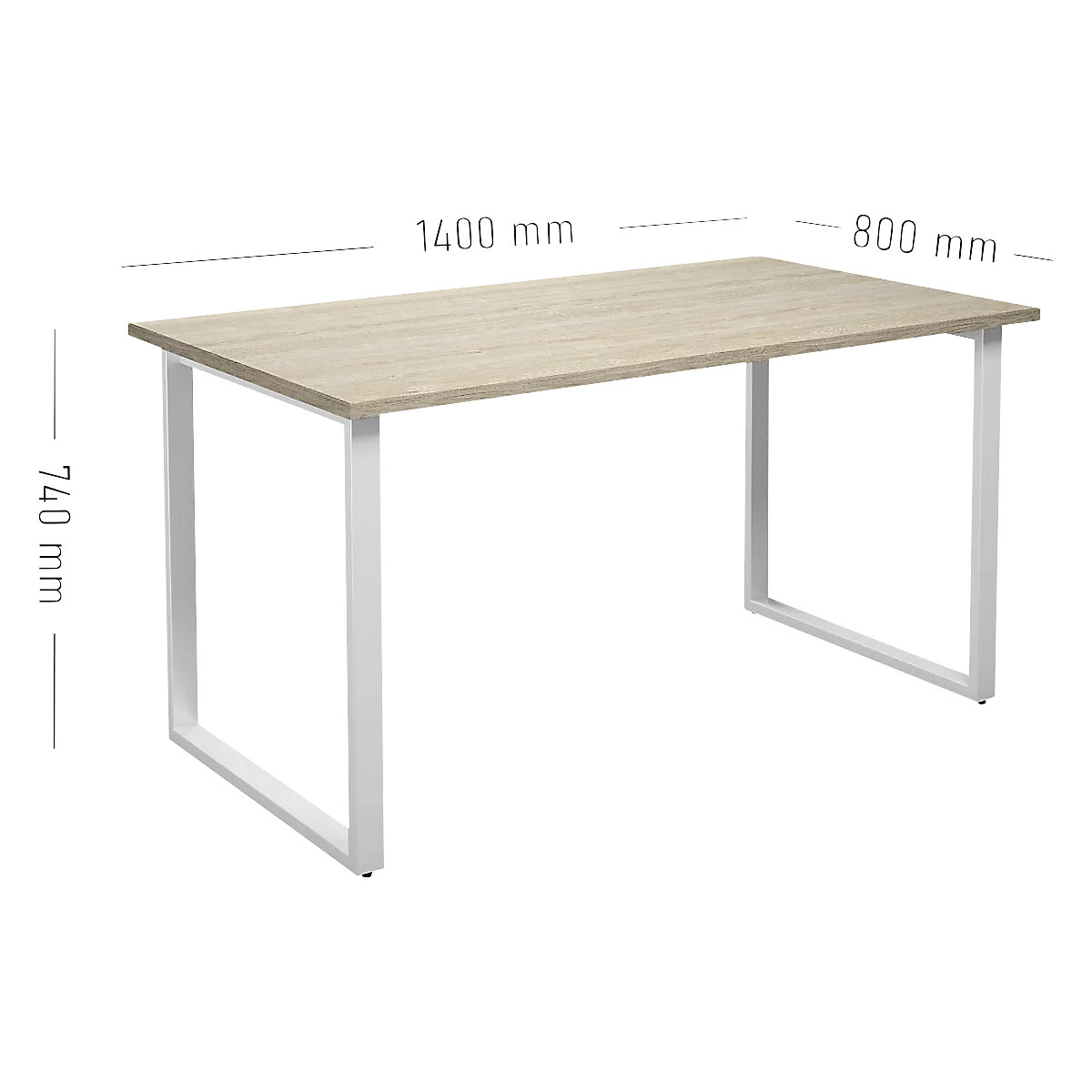Mesa multiusos DUO-O, tampo reto (Imagem do produto 2)-1