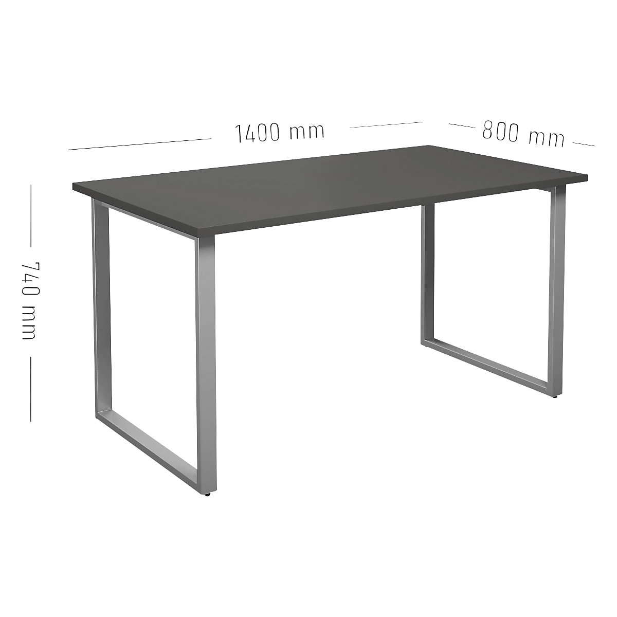 Mesa multiusos DUO-O, tampo reto (Imagem do produto 2)-1