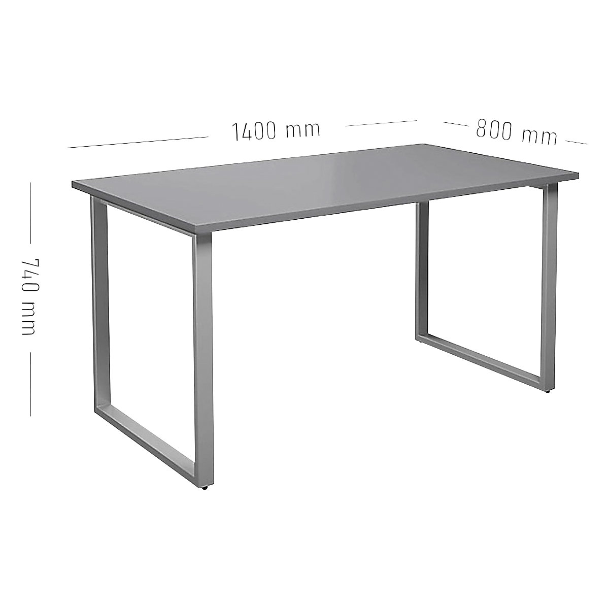 Mesa multiusos DUO-O, tampo reto (Imagem do produto 2)-1