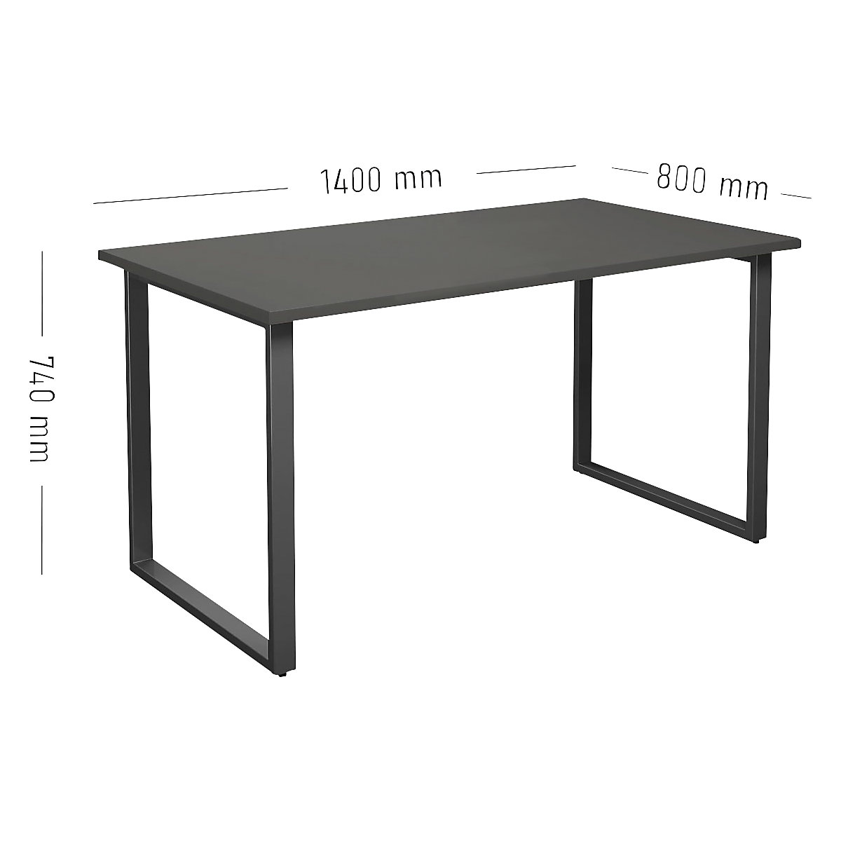 Mesa multiusos DUO-O, tampo reto (Imagem do produto 2)-1