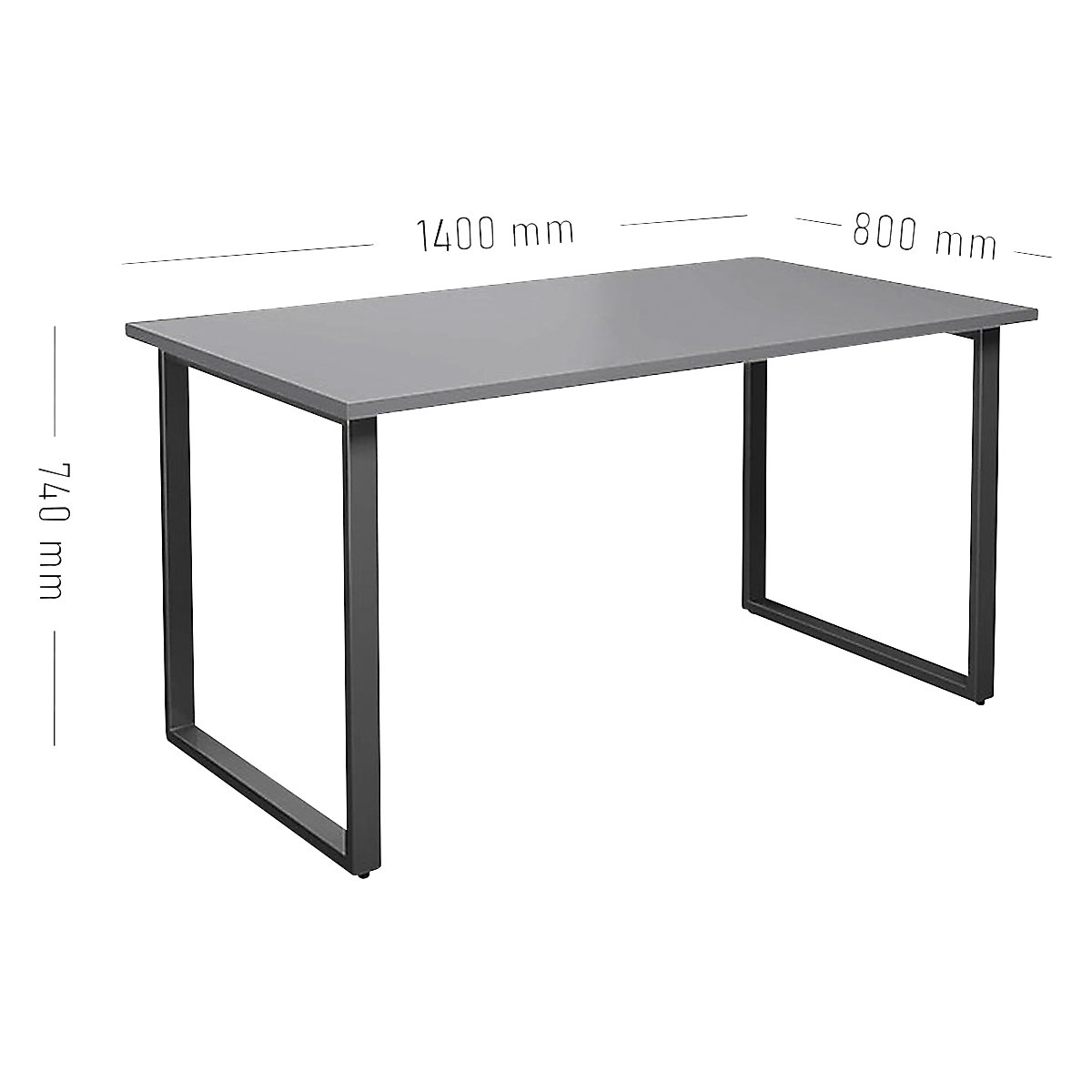 Mesa multiusos DUO-O, tampo reto (Imagem do produto 2)-1
