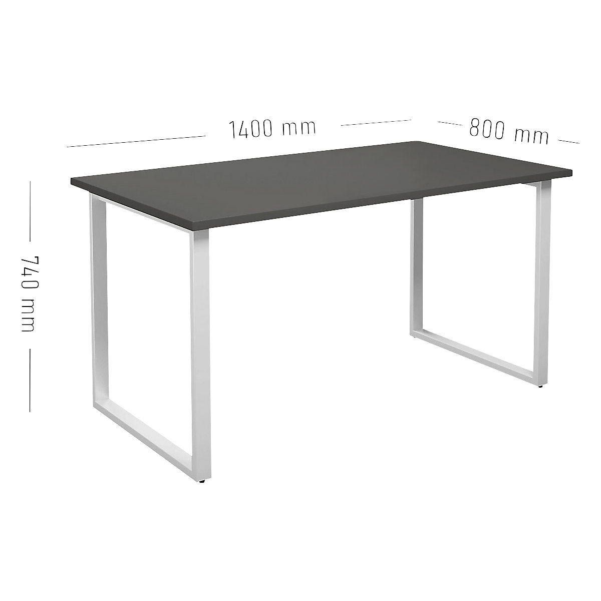 Mesa multiusos DUO-O, tampo reto (Imagem do produto 2)-1