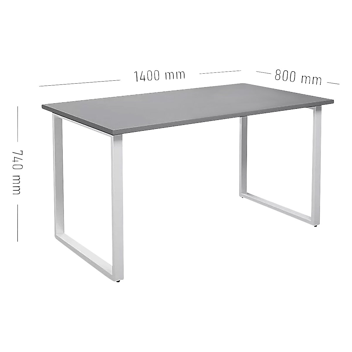 Mesa multiusos DUO-O, tampo reto (Imagem do produto 2)-1