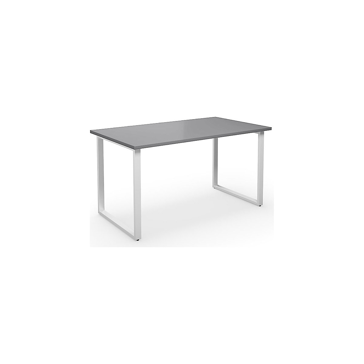 Mesa multiusos DUO-O, tampo reto, profundidade 800 mm, largura 1400 mm, cinzento claro/branco-0
