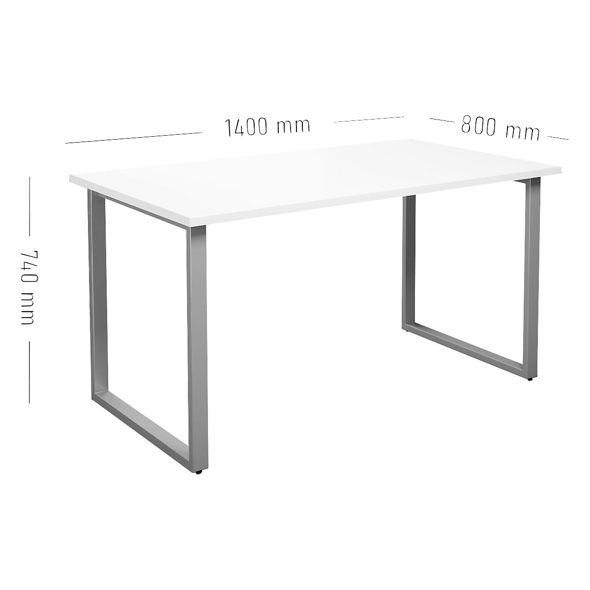 Mesa multiusos DUO-O, tampo reto (Imagem do produto 2)-1