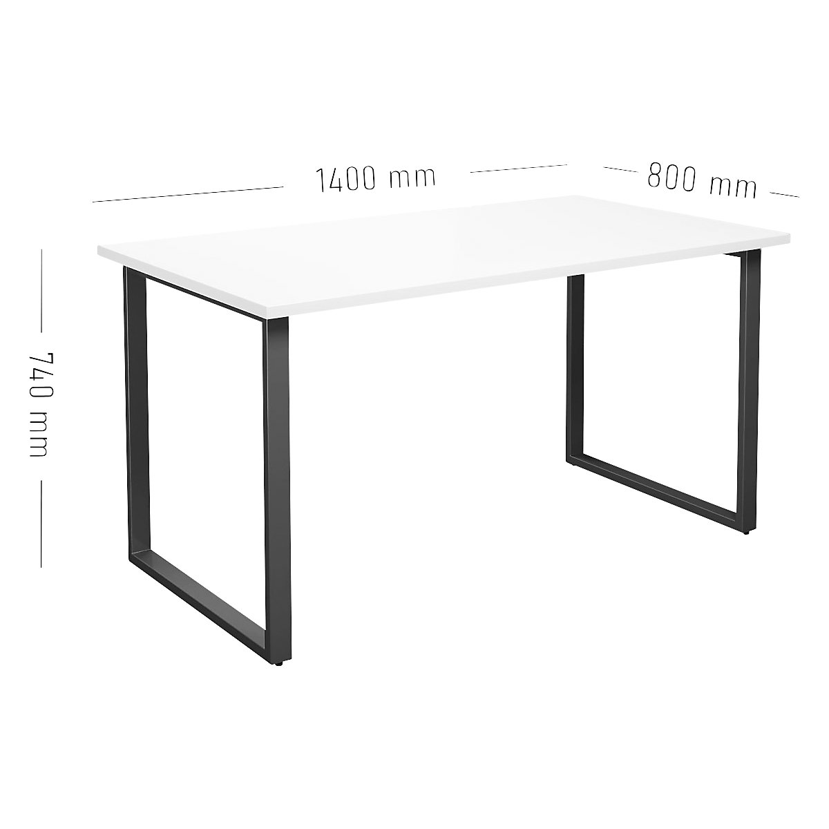 Mesa multiusos DUO-O, tampo reto (Imagem do produto 2)-1
