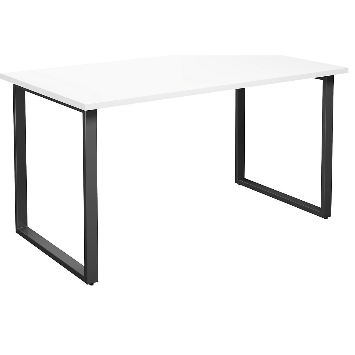 Mesa multiusos DUO-O, tampo reto, profundidade 800 mm, largura 1400 mm, branco/preto-0