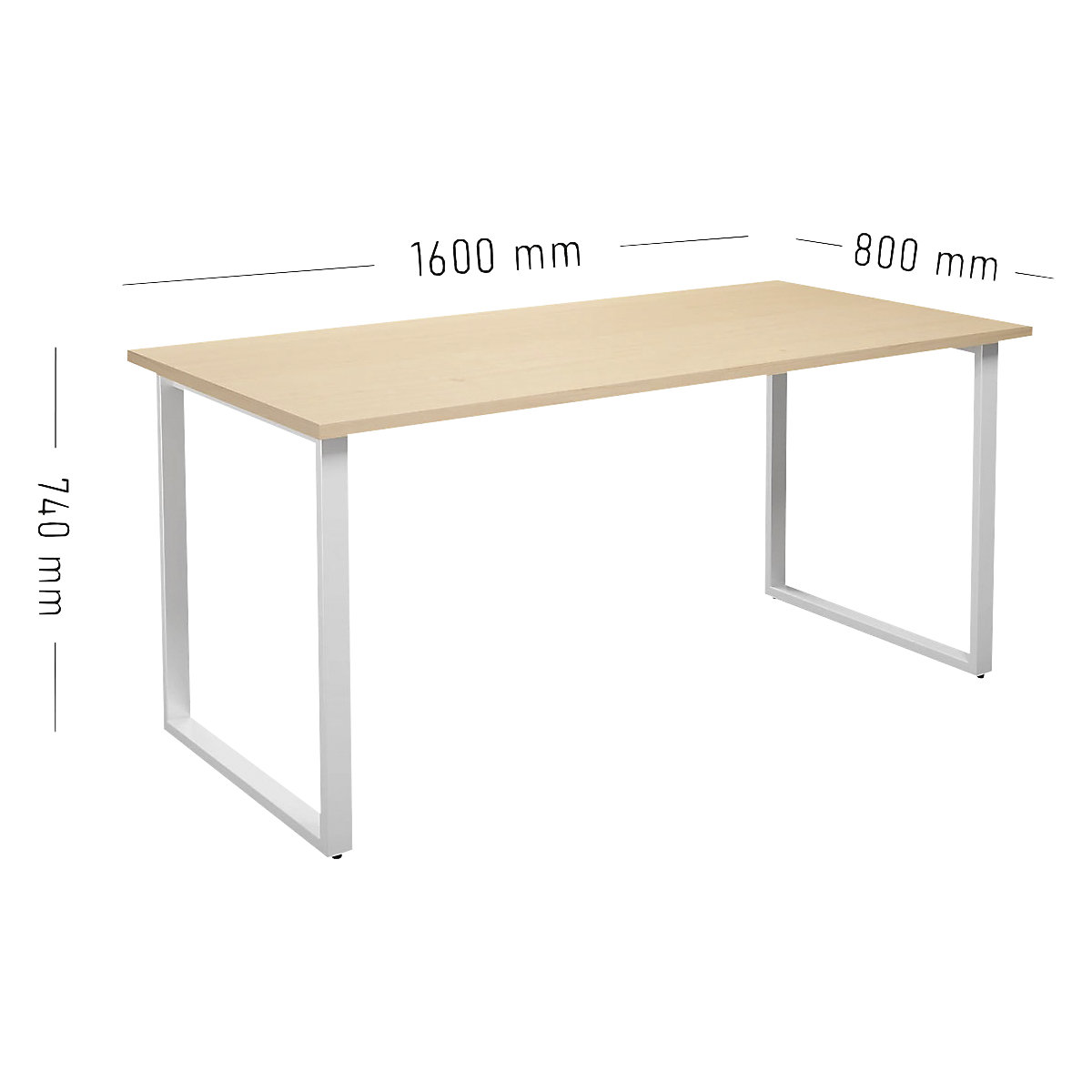 Mesa multiusos DUO-O, tampo reto (Imagem do produto 2)-1