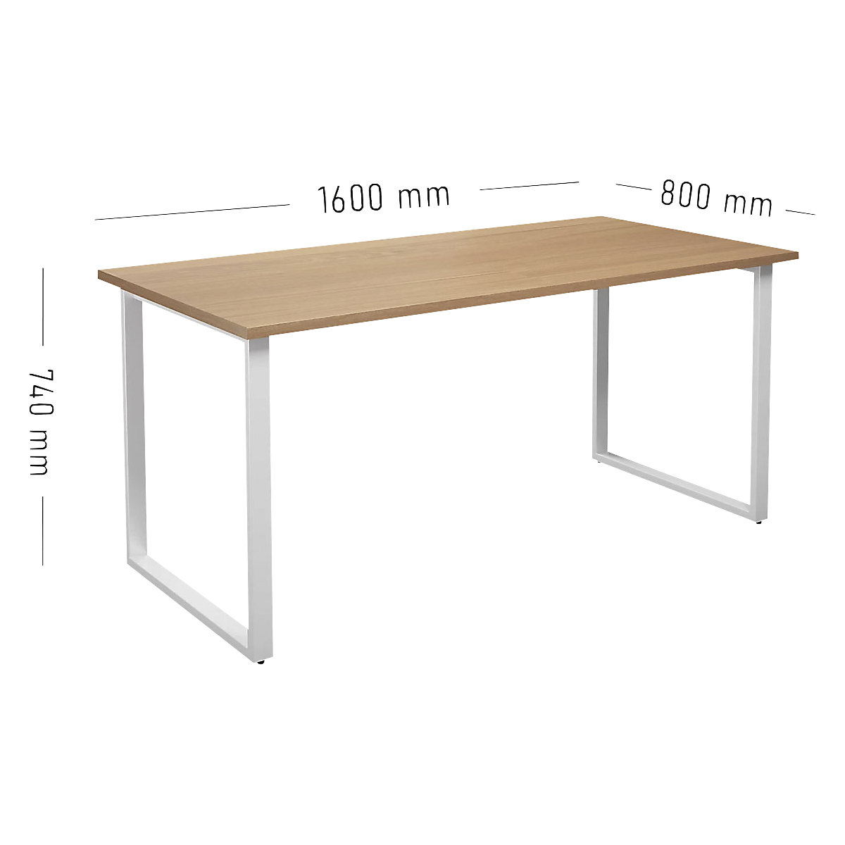 Mesa multiusos DUO-O, tampo reto (Imagem do produto 2)-1