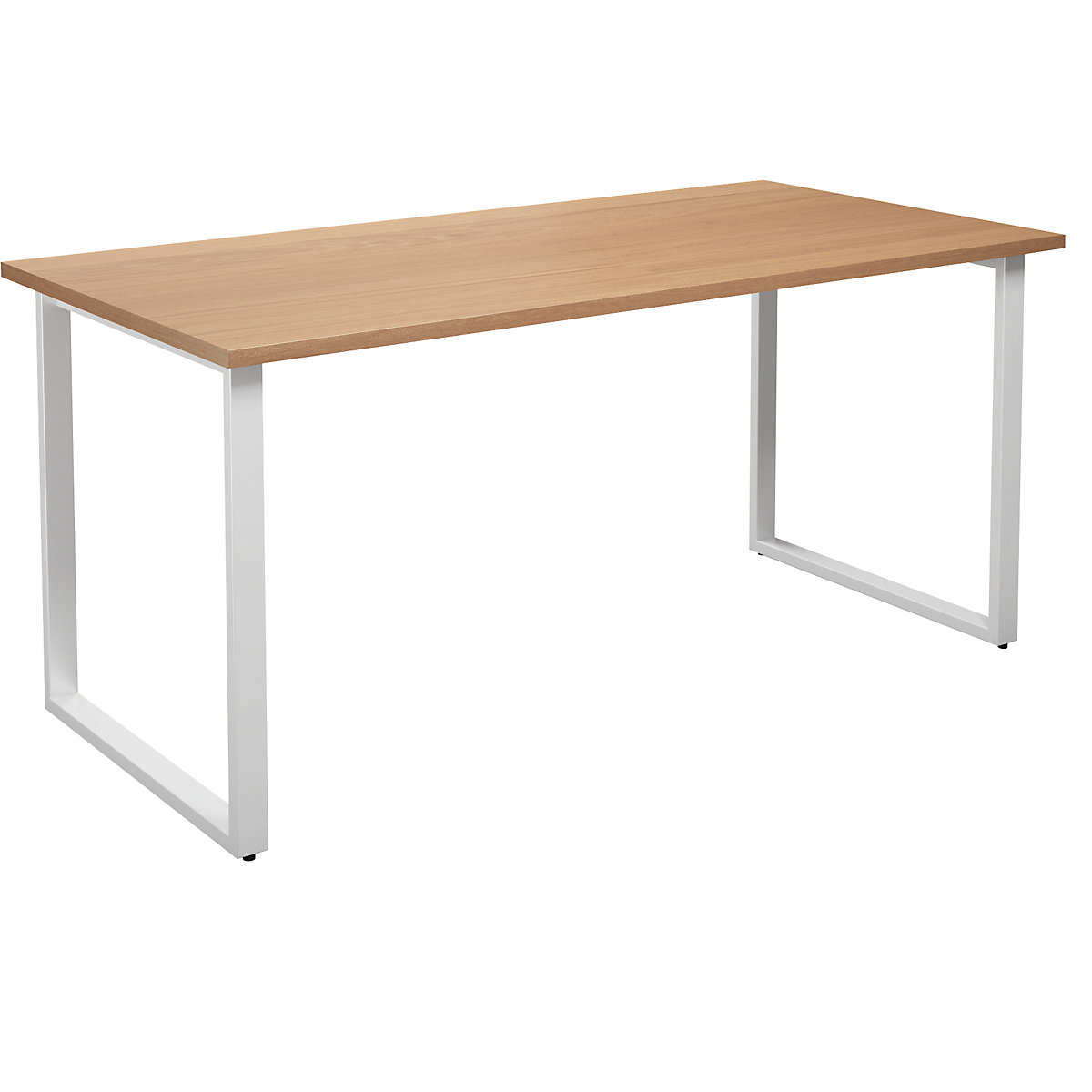 Mesa multiusos DUO-O, tampo reto, profundidade 800 mm, largura 1600 mm, faia/branco-0