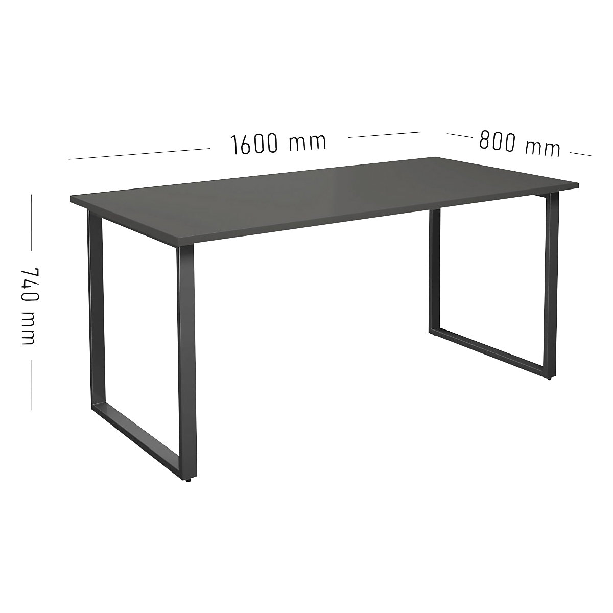 Mesa multiusos DUO-O, tampo reto (Imagem do produto 2)-1