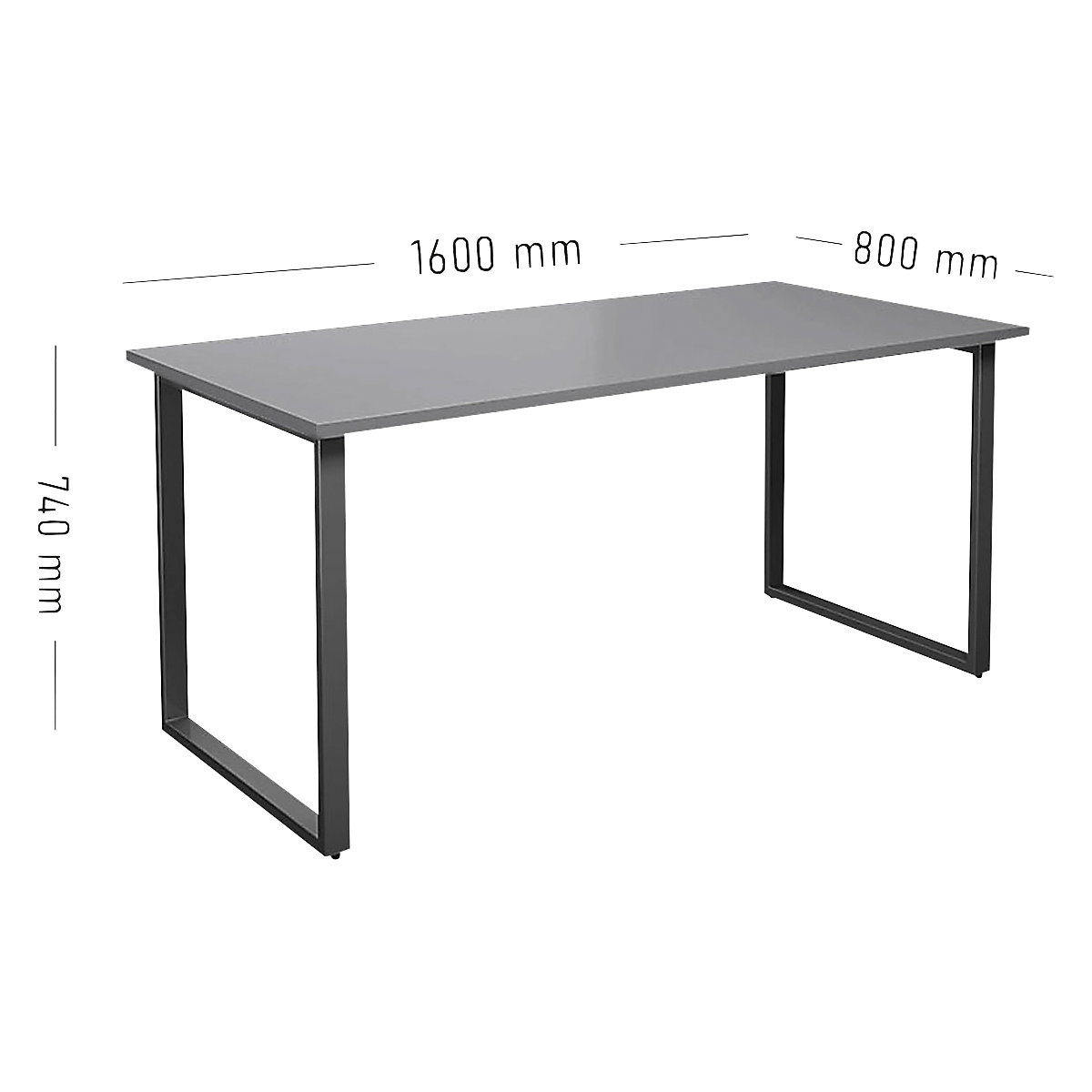 Mesa multiusos DUO-O, tampo reto (Imagem do produto 2)-1