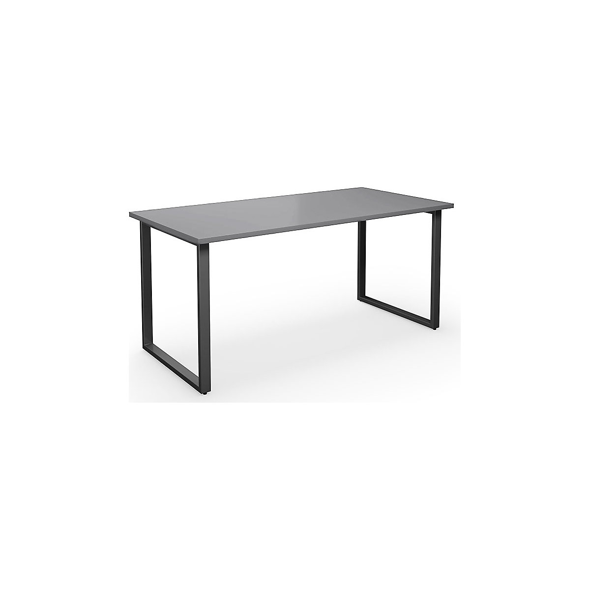 Mesa multiusos DUO-O, tampo reto, profundidade 800 mm, largura 1600 mm, cinzento claro/preto-0