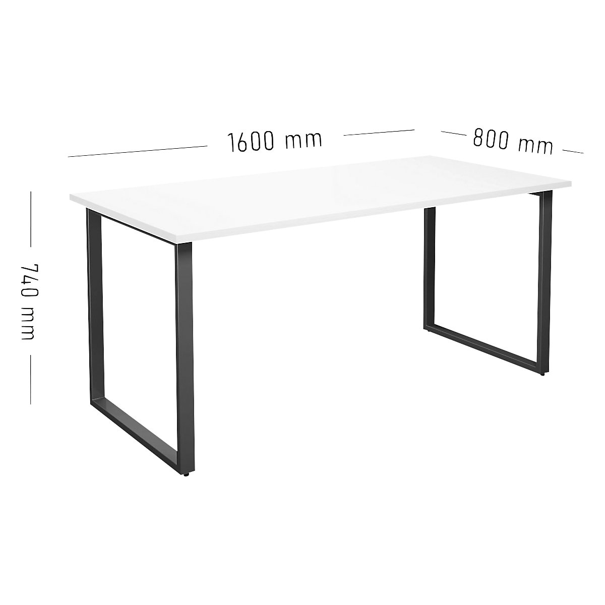 Mesa multiusos DUO-O, tampo reto (Imagem do produto 2)-1