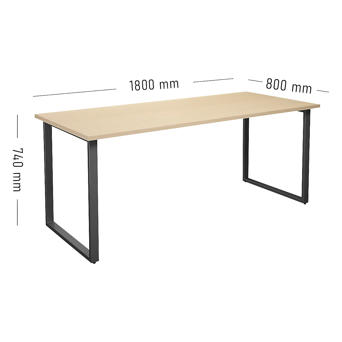 Mesa multiusos DUO-O, tampo reto (Imagem do produto 2)-1