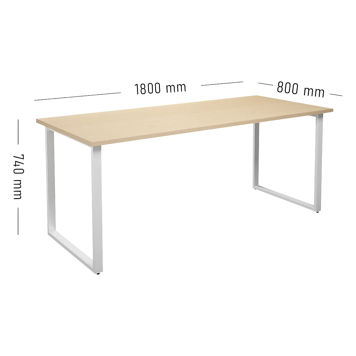 Mesa multiusos DUO-O, tampo reto (Imagem do produto 2)-1
