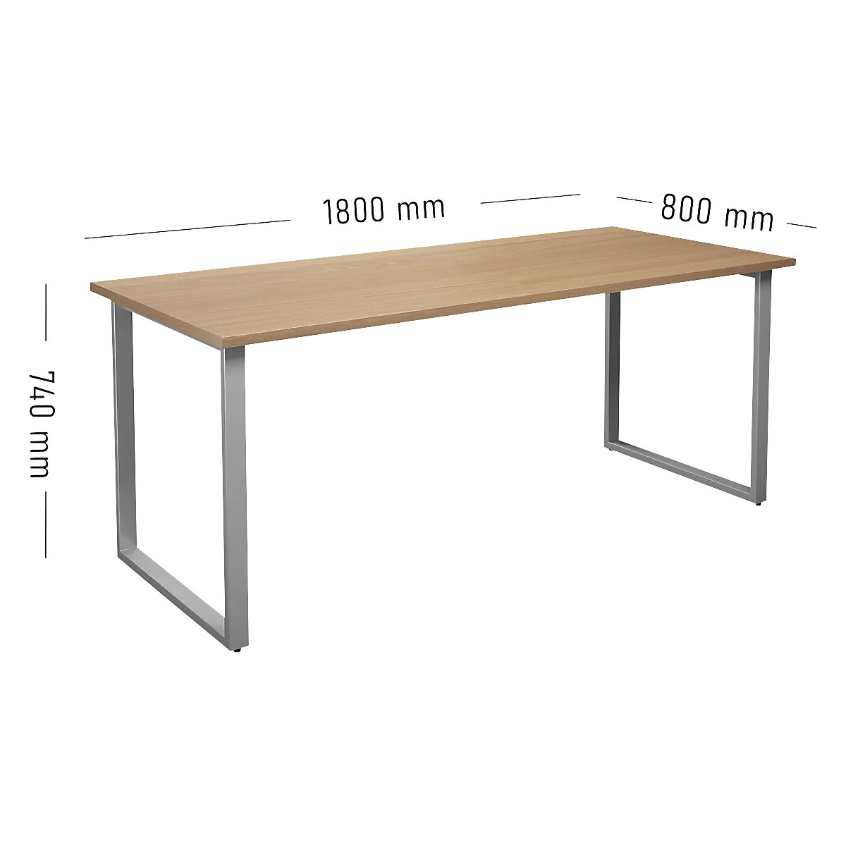 Mesa multiusos DUO-O, tampo reto (Imagem do produto 2)-1