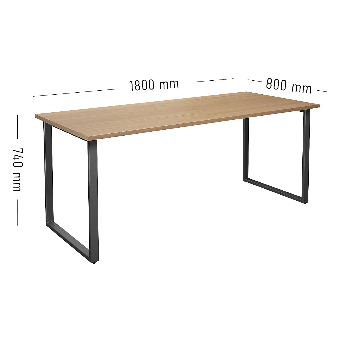Mesa multiusos DUO-O, tampo reto (Imagem do produto 2)-1