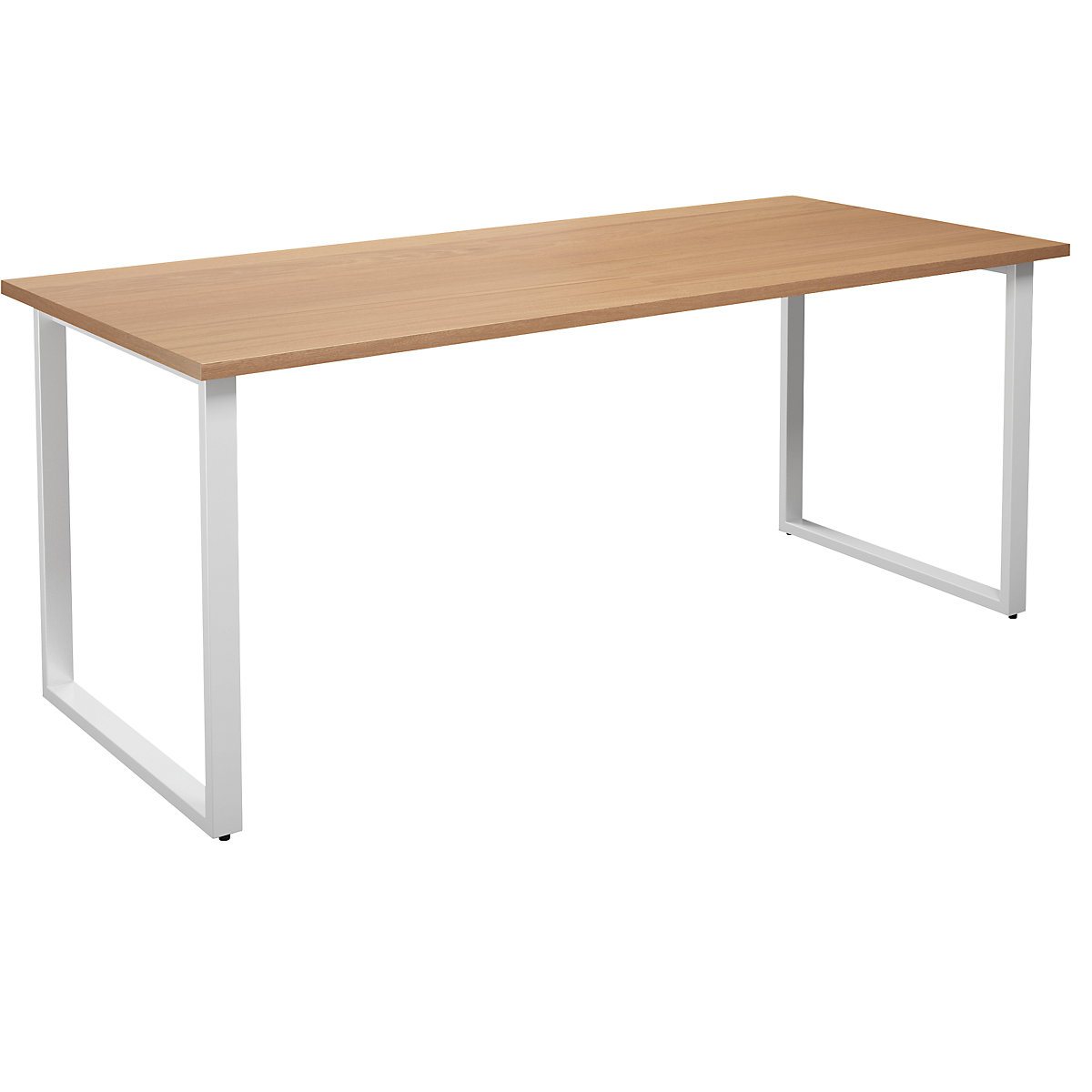 Mesa multiusos DUO-O, tampo reto, profundidade 800 mm, largura 1800 mm, faia/branco-0