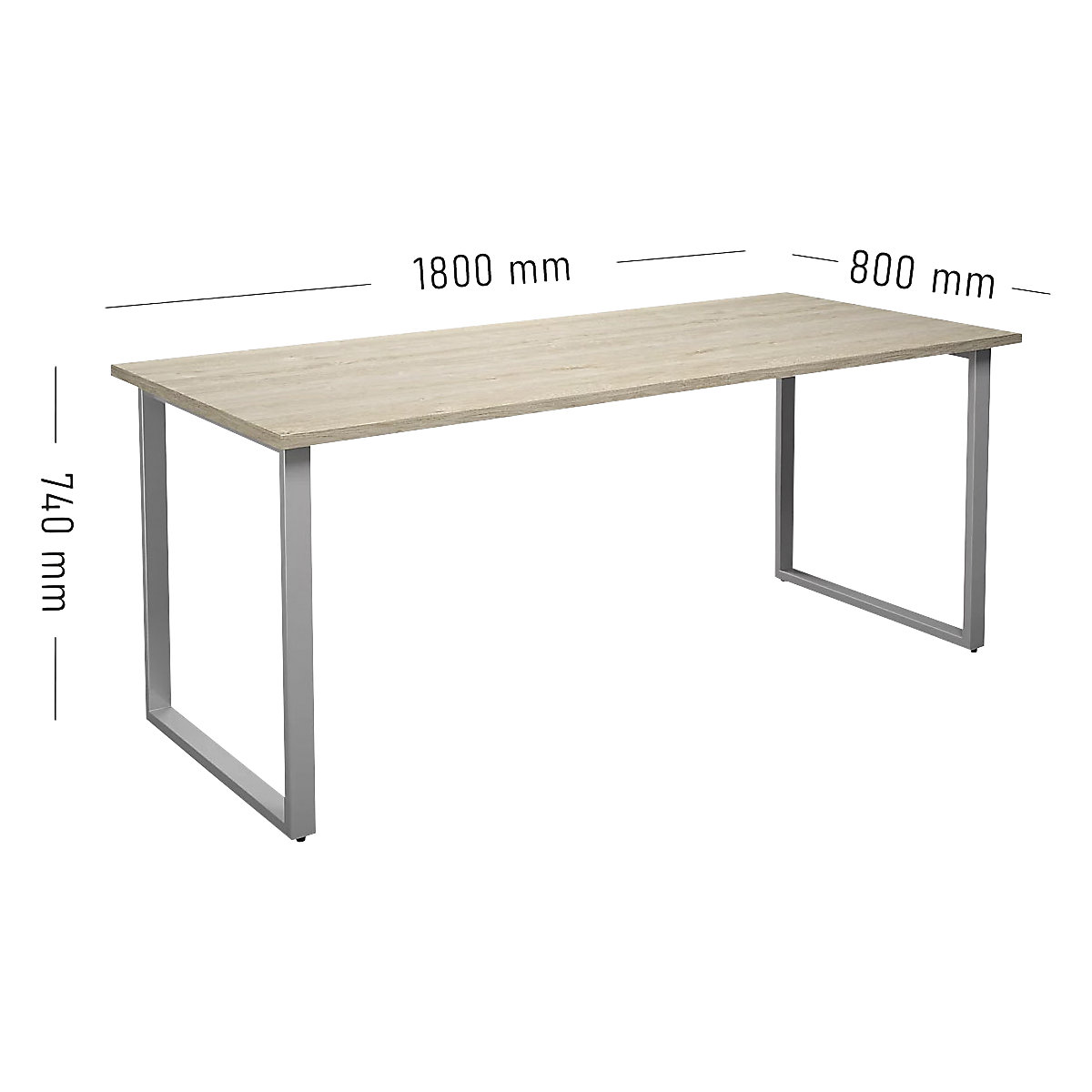 Mesa multiusos DUO-O, tampo reto (Imagem do produto 2)-1