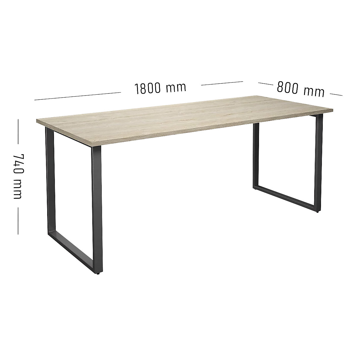 Mesa multiusos DUO-O, tampo reto (Imagem do produto 2)-1