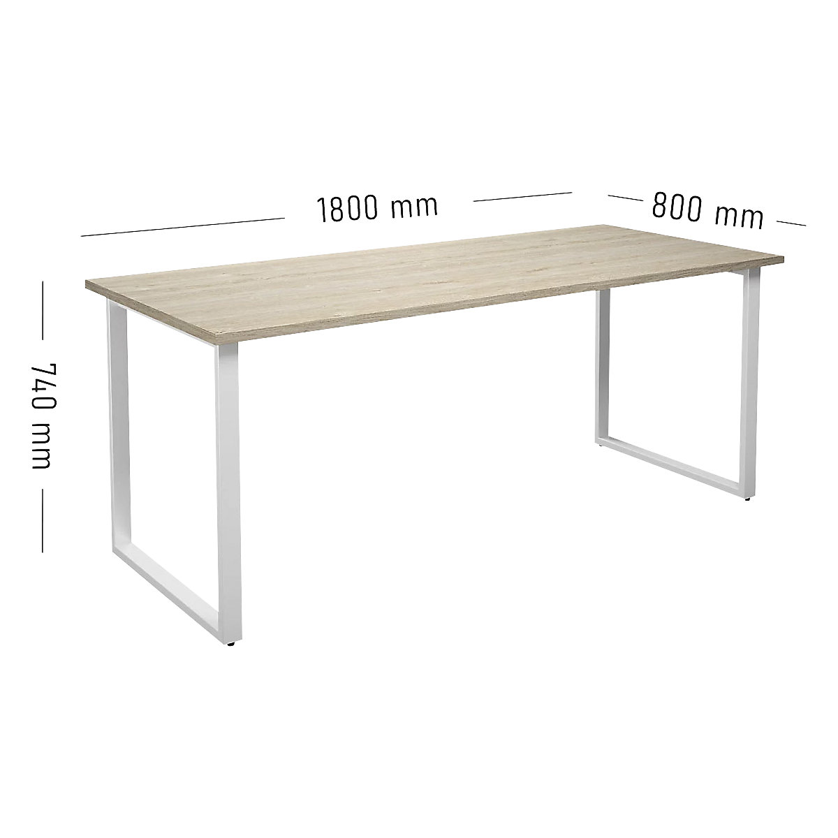 Mesa multiusos DUO-O, tampo reto (Imagem do produto 2)-1