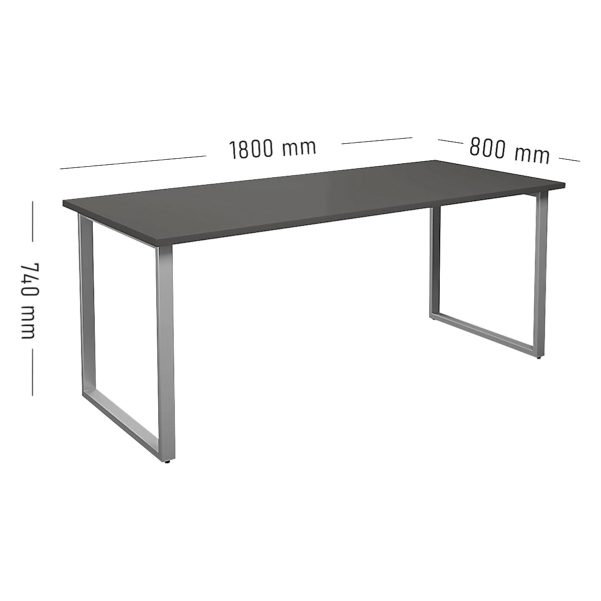 Mesa multiusos DUO-O, tampo reto (Imagem do produto 2)-1