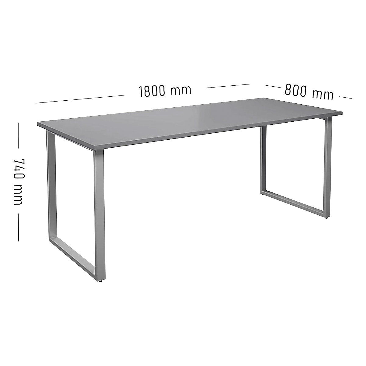 Mesa multiusos DUO-O, tampo reto (Imagem do produto 2)-1