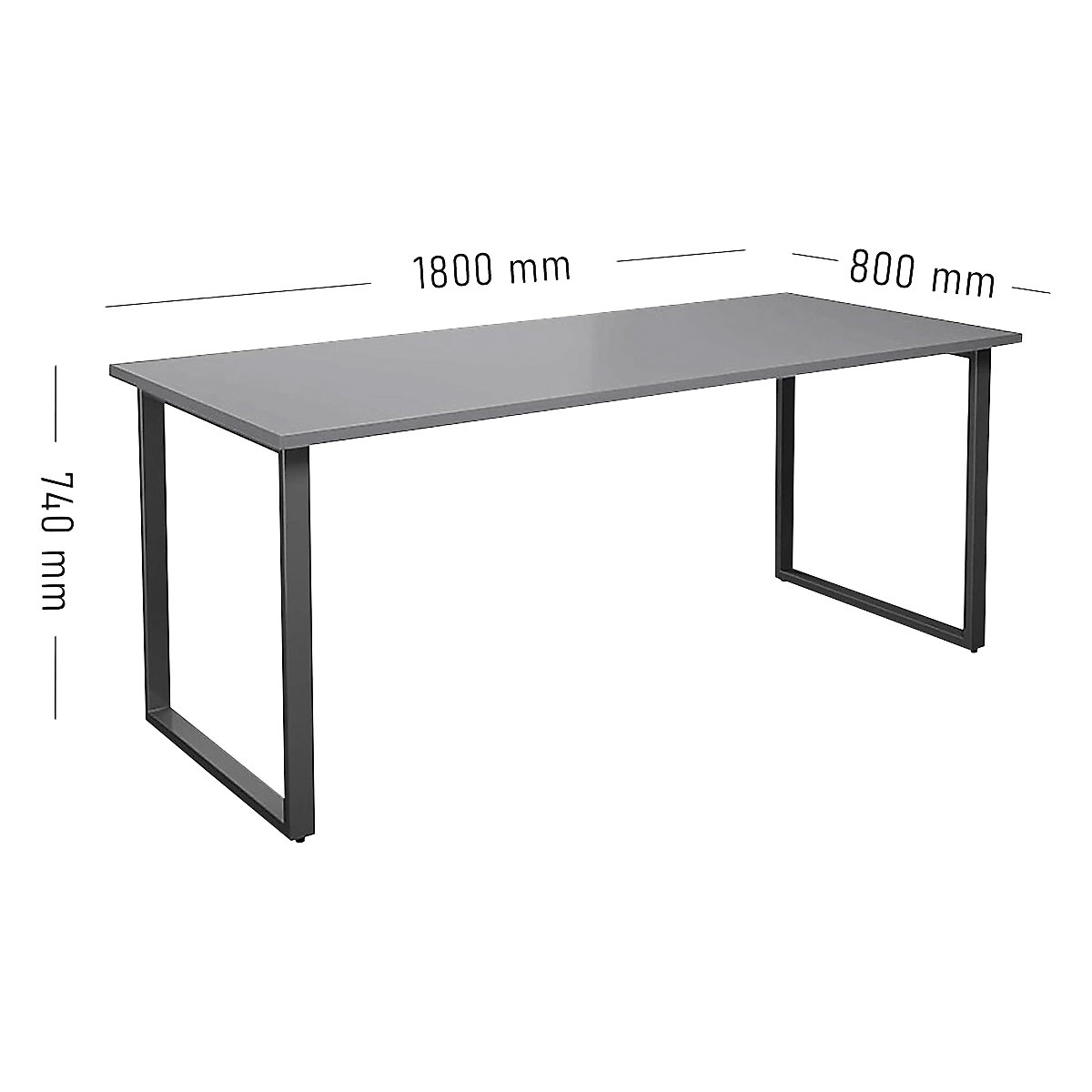 Mesa multiusos DUO-O, tampo reto (Imagem do produto 2)-1