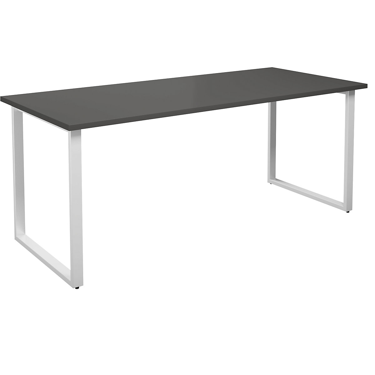 Mesa multiusos DUO-O, tampo reto, profundidade 800 mm, largura 1800 mm, cinzento escuro/branco-0