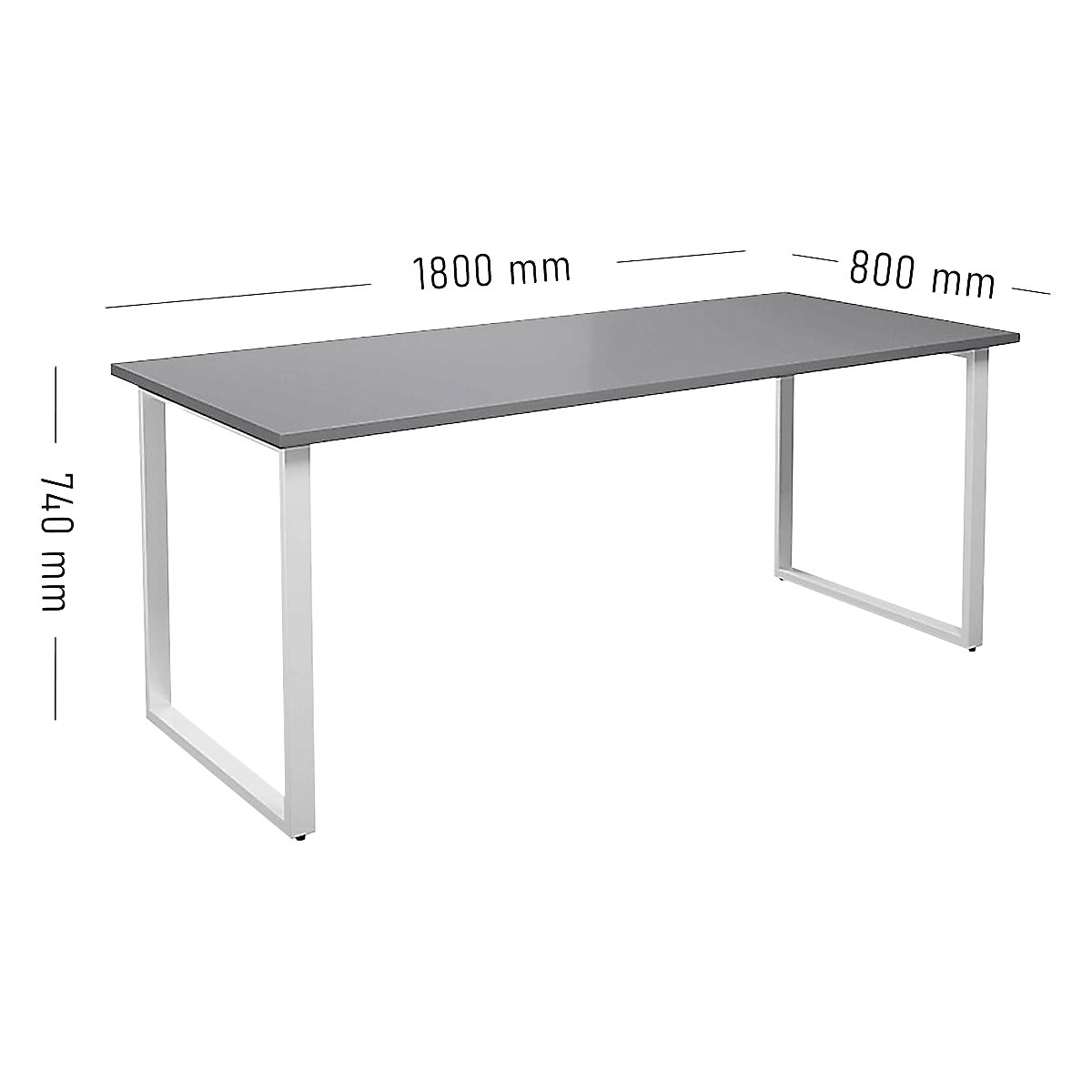 Mesa multiusos DUO-O, tampo reto (Imagem do produto 2)-1
