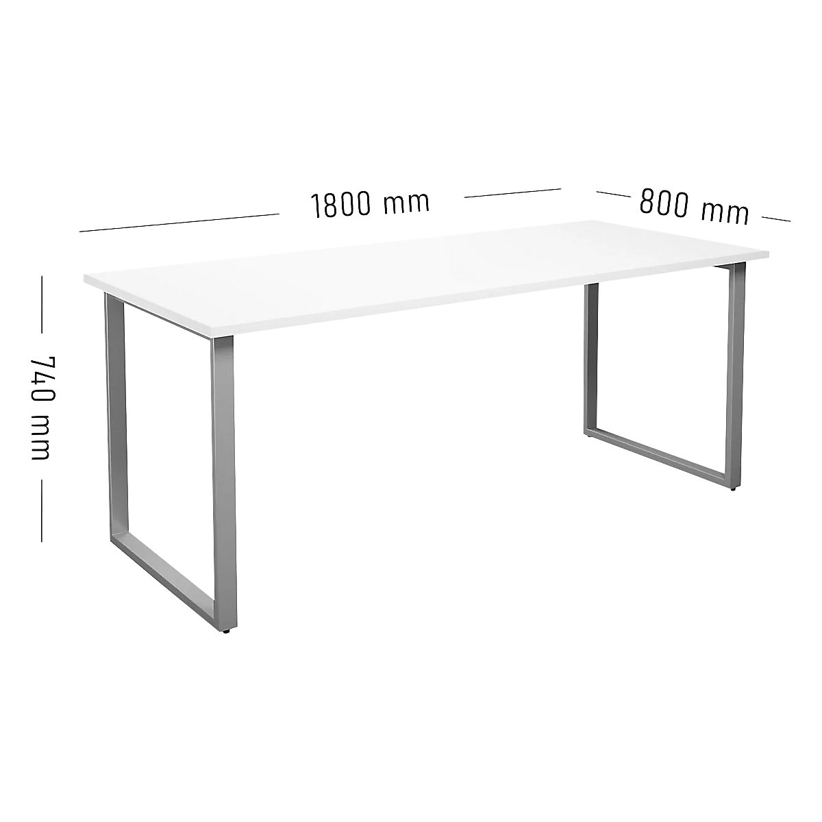 Mesa multiusos DUO-O, tampo reto (Imagem do produto 2)-1