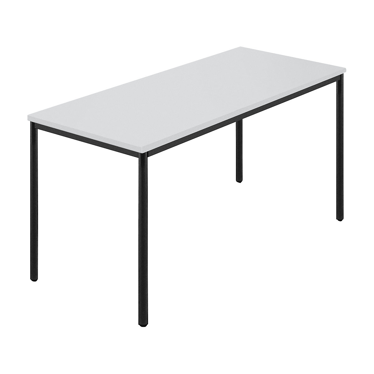 Mesa retangular, tubo redondo revestido, LxP 1400 x 700 mm, cinzento / antracite-0