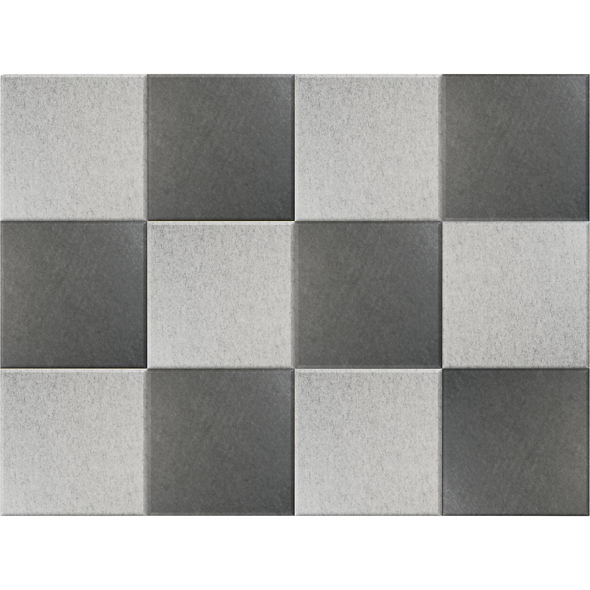 Azulejo acústico de parede – eurokraft basic, AxL 300 x 300 mm, 6 unid. de cada cor em cinzento claro, cinzento escuro, embalagem de 12 unid.-0