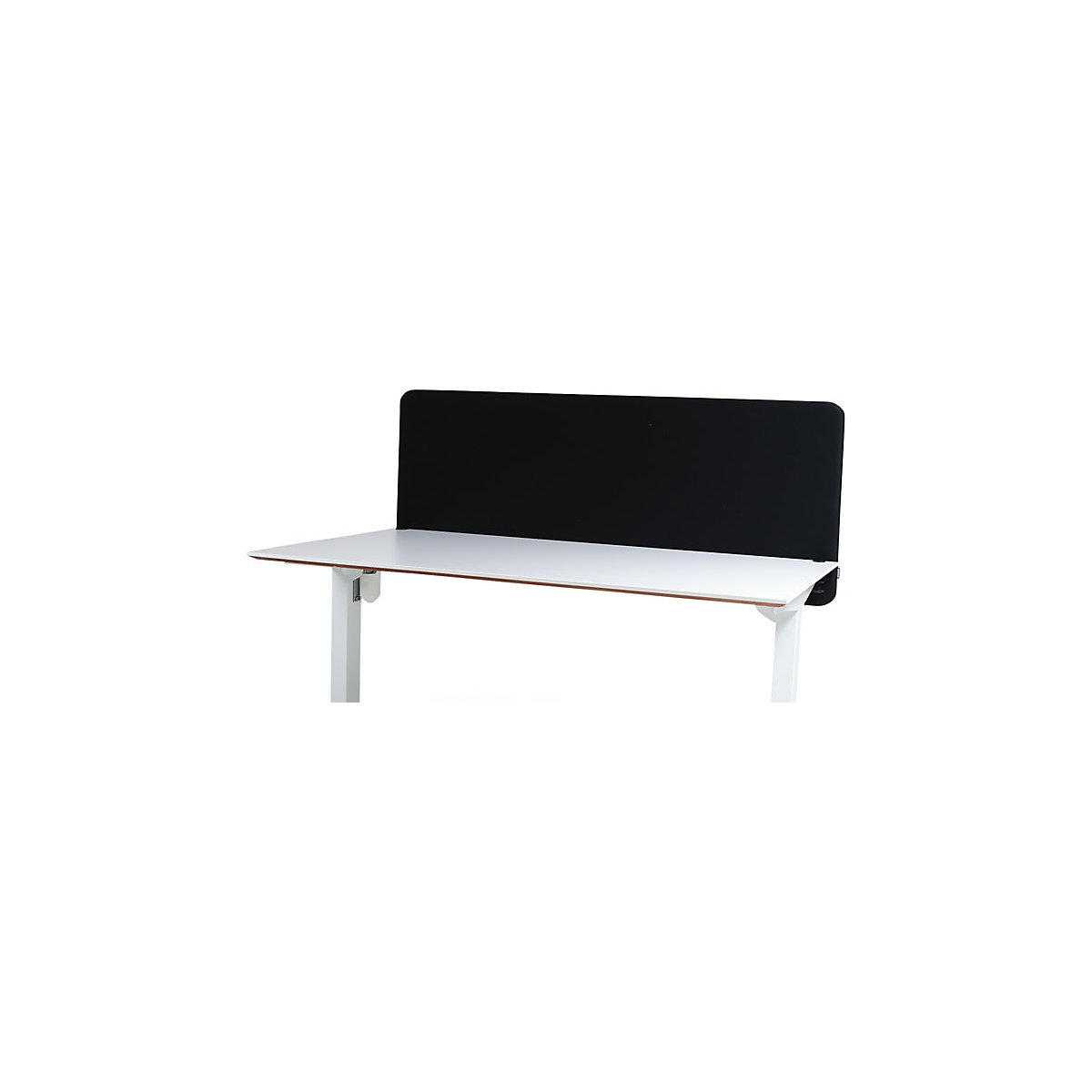 Divisória acústica de mesa Softline Event, suspensa para baixo, altura 650 mm, têxtil, largura 1600 mm, preto-0