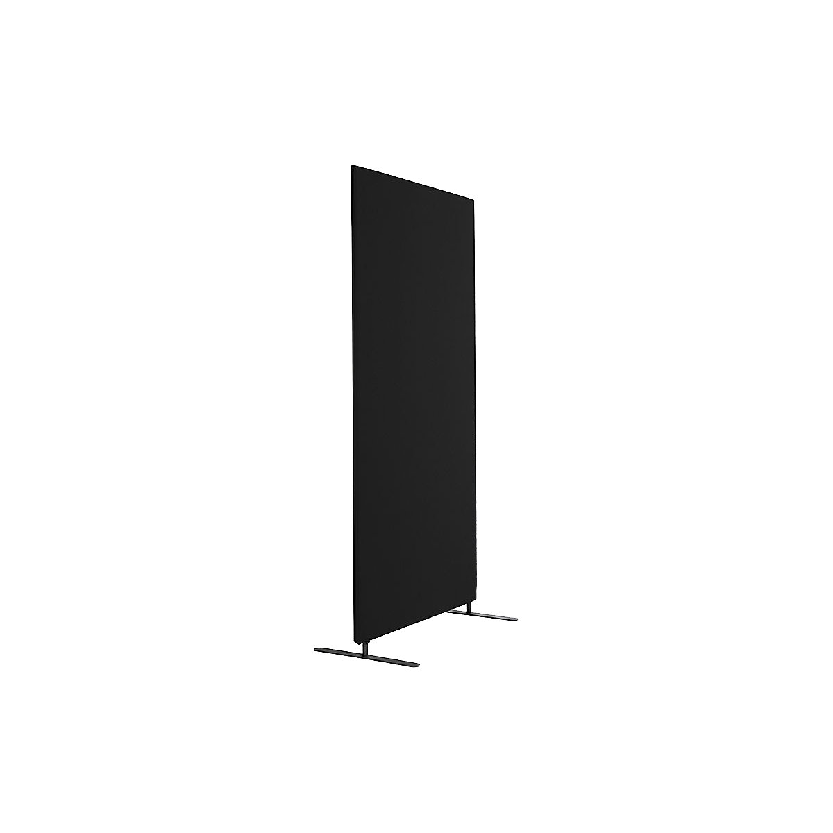 Divisória acústica standard, cantos retos, altura 1500 mm, incl. pés, largura 1000 mm, preto-0