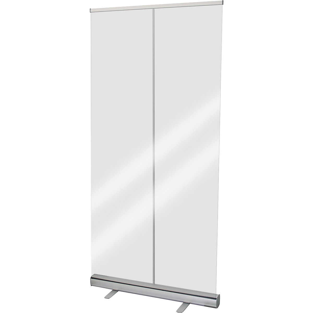 Divisória de proteção higiénica Roll-Up, AxP 2100 x 300 mm, transparente, largura 1000 mm-0