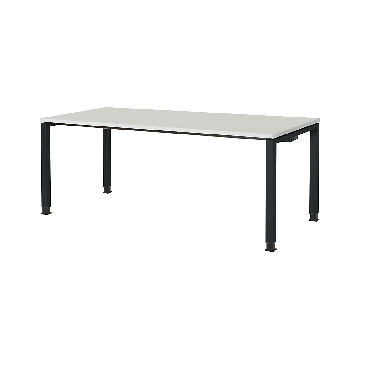 Mesa retangular, forma dos pés em tubo quadrado – mauser