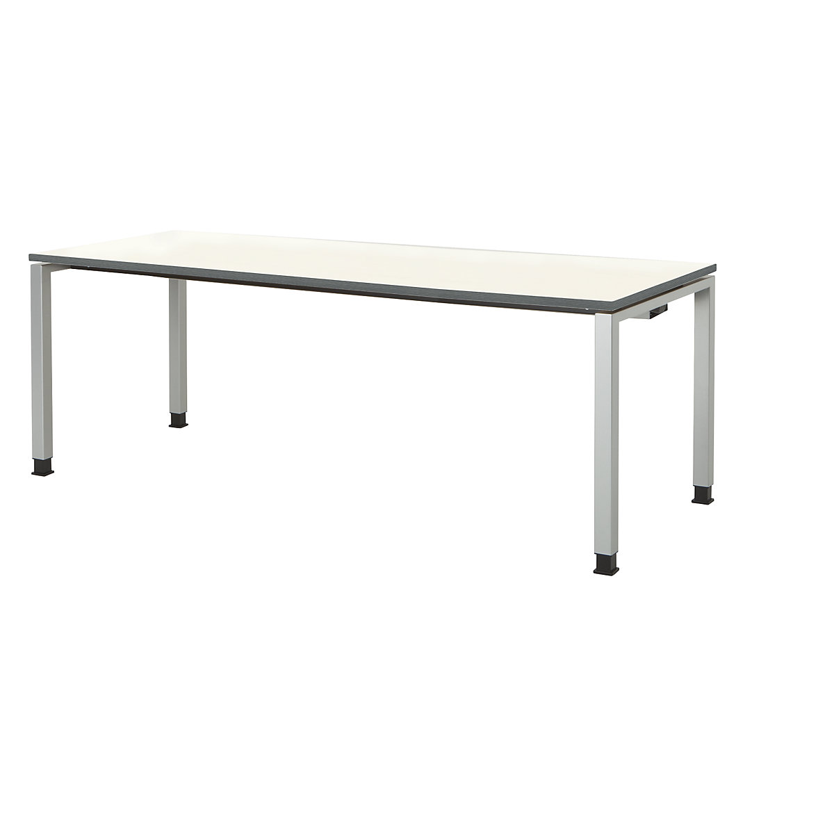 Mesa retangular, forma dos pés em tubo quadrado – mauser