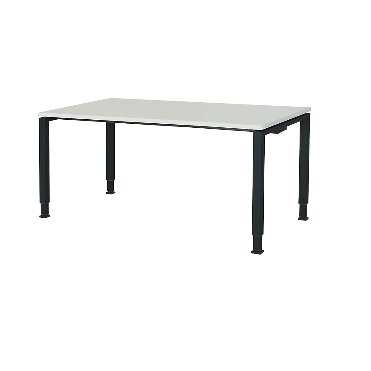 Mesa retangular, forma dos pés em tubo quadrado – mauser