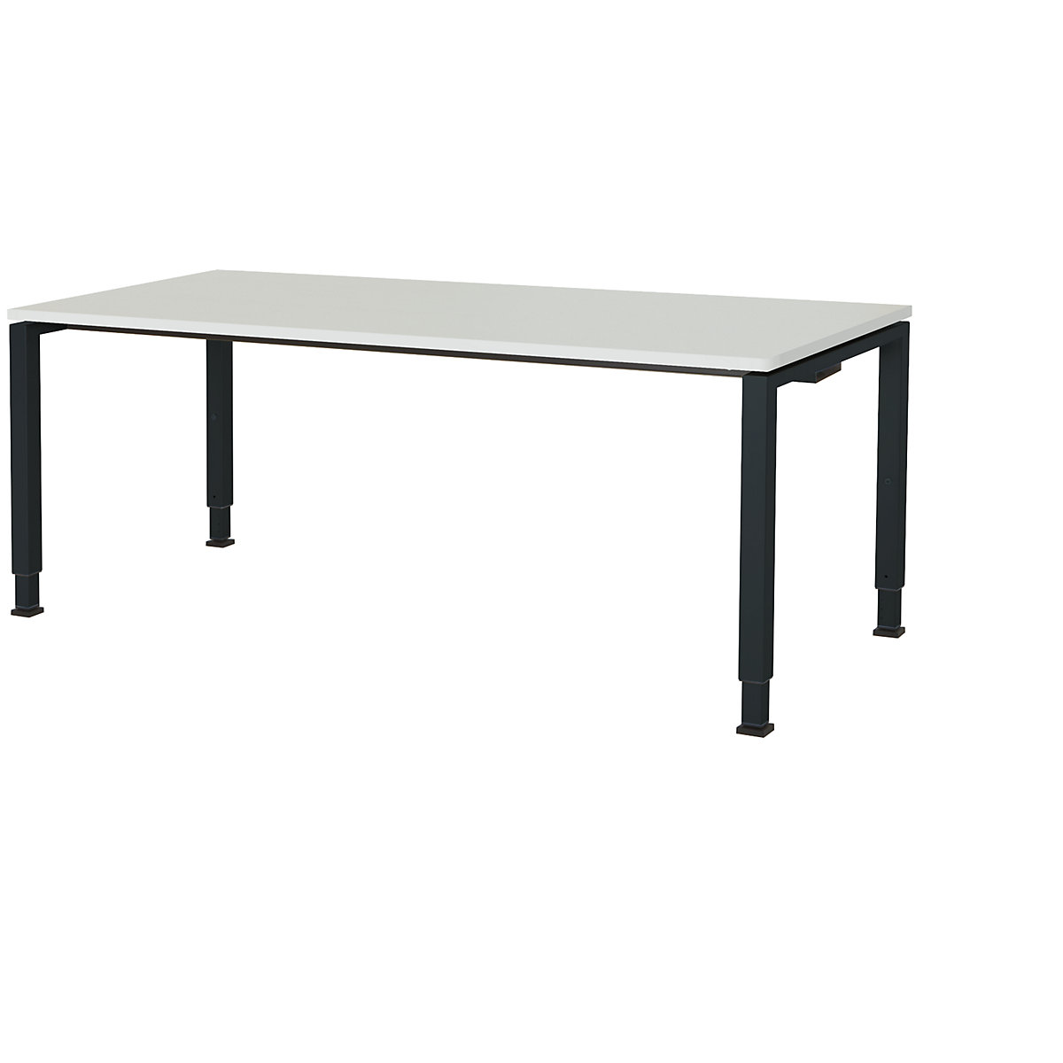 Mesa retangular, forma dos pés em tubo quadrado – mauser