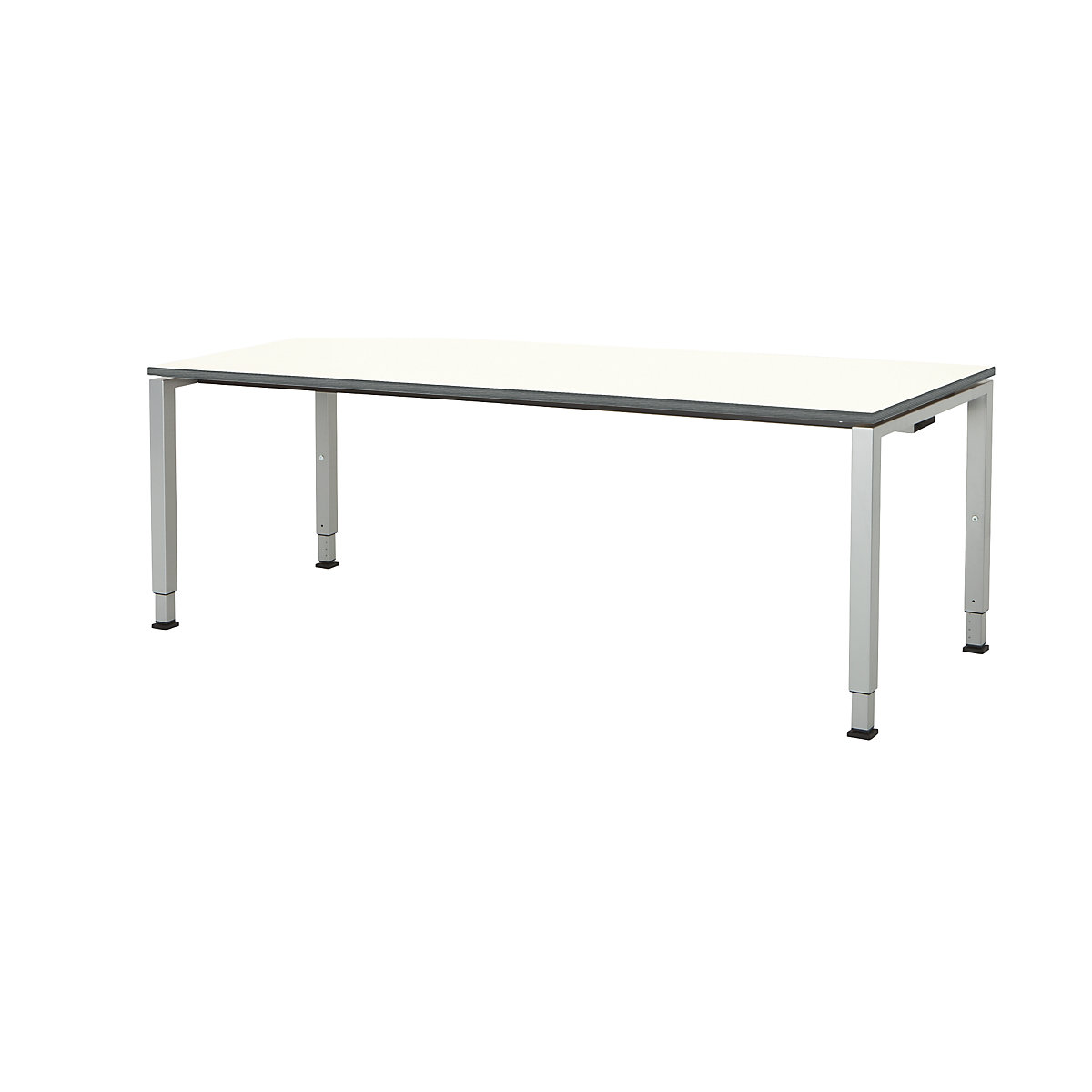 Mesa retangular, forma dos pés em tubo quadrado – mauser