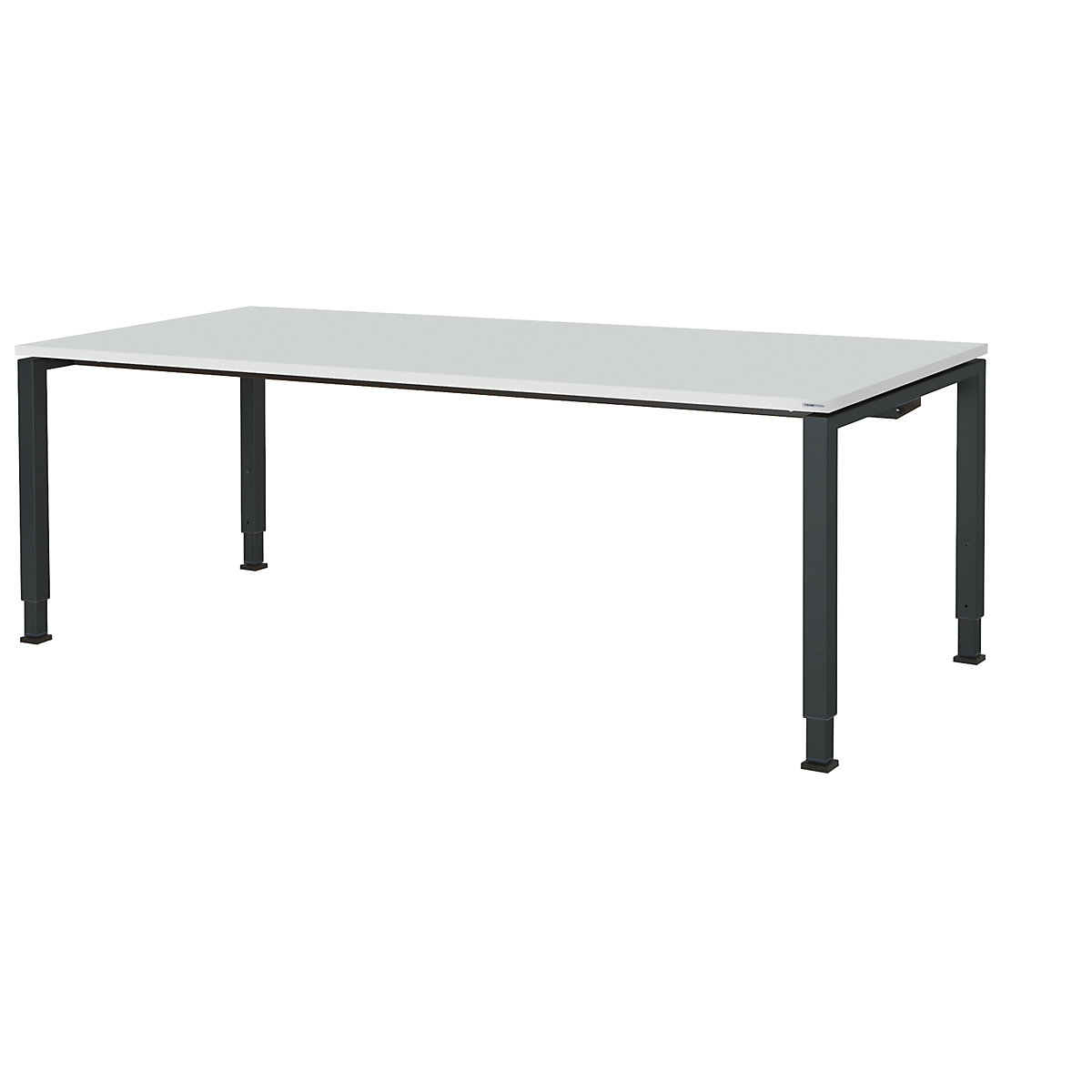 Mesa retangular, forma dos pés em tubo quadrado – mauser