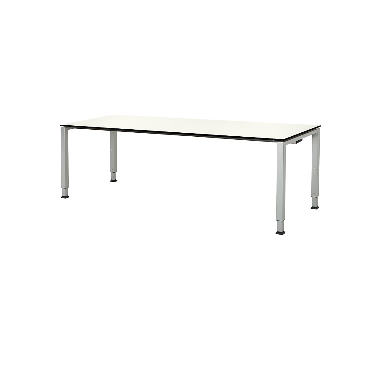 Mesa retangular, forma dos pés em tubo quadrado – mauser