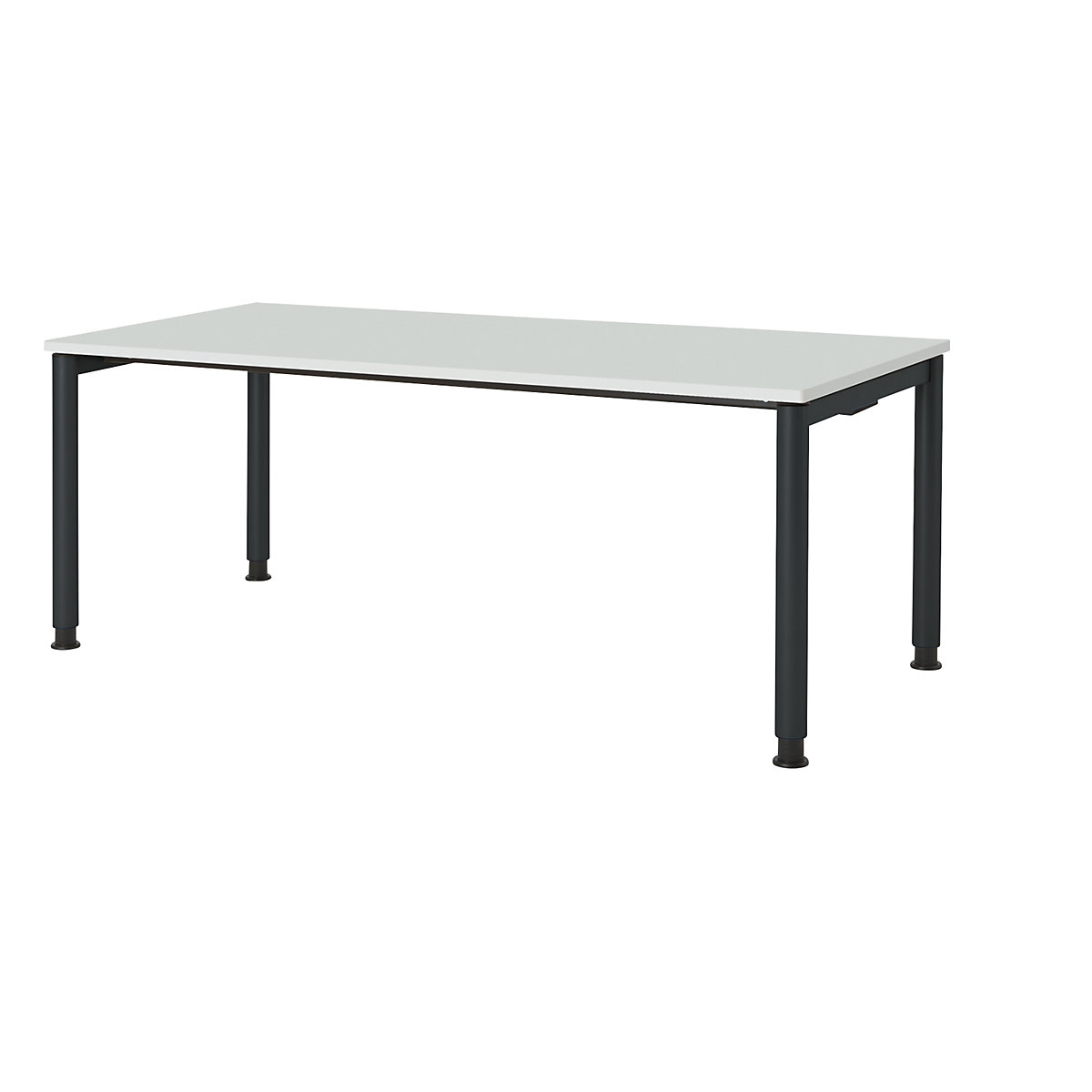 Mesa retangular, forma dos pés em tubo redondo – mauser