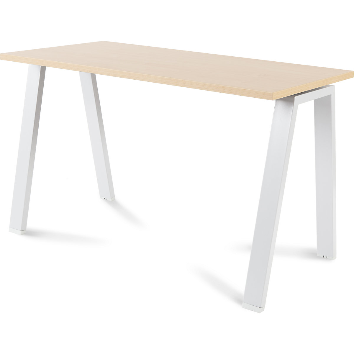Secretária BLANCA, altura 740 mm, armação em forma de A, LxP 1200 x 600 mm, imitação de faia/branco-0