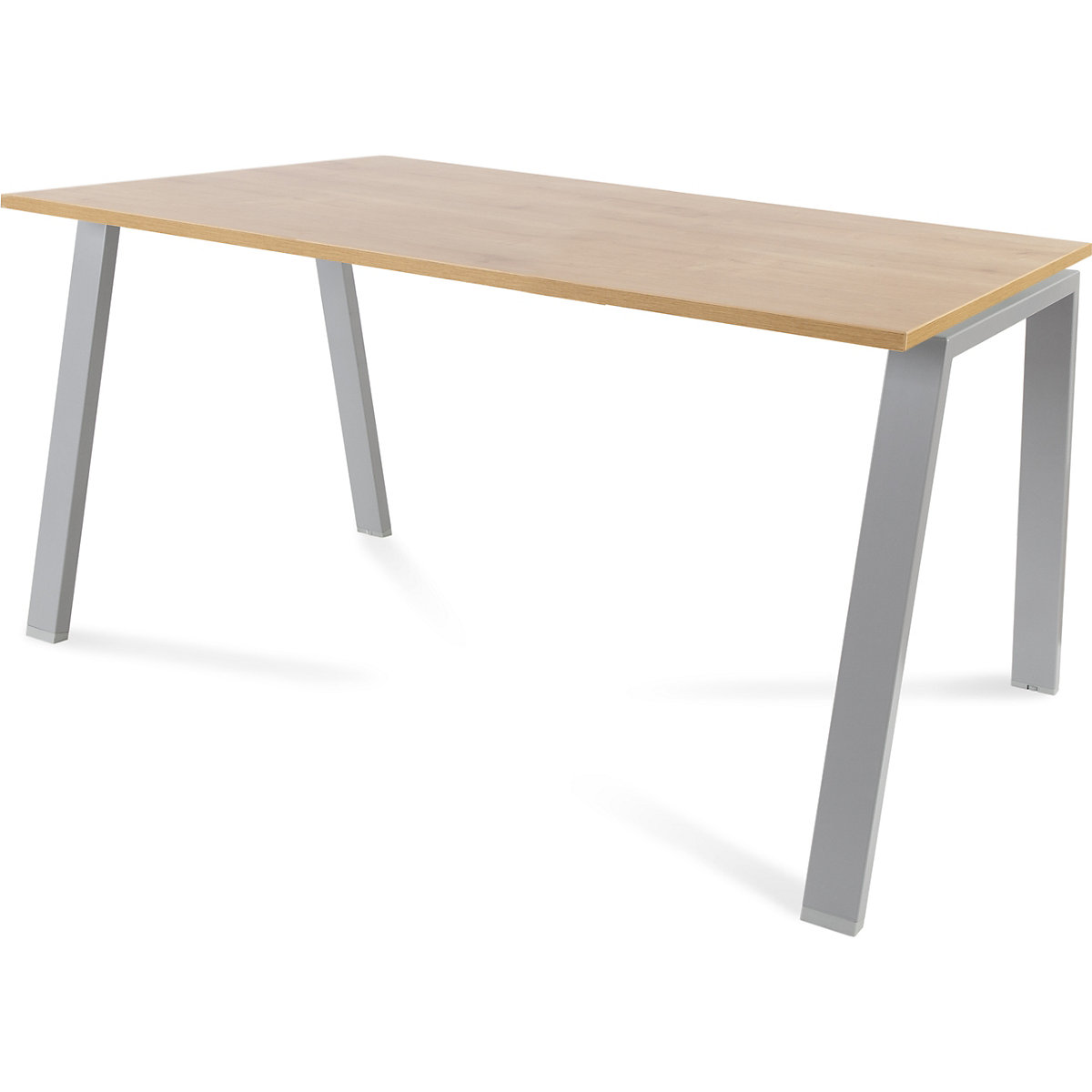Secretária BLANCA, altura 740 mm, armação em forma de A, LxP 1400 x 800 mm, imitação de carvalho/cinzento-0