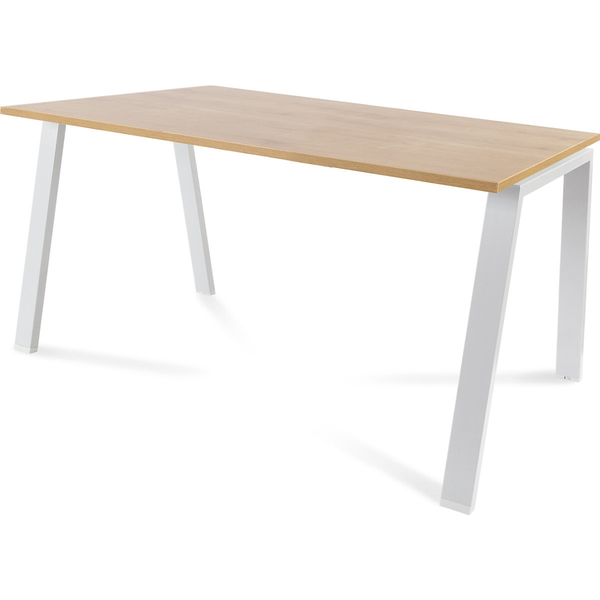 Secretária BLANCA, altura 740 mm, armação em forma de A, LxP 1400 x 800 mm, imitação de carvalho/branco-0