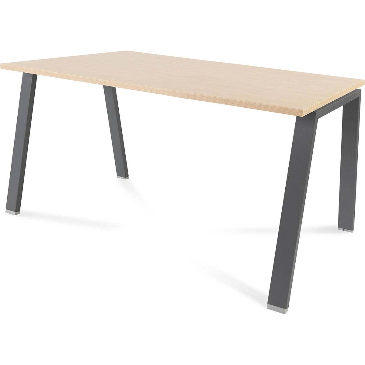 Secretária BLANCA, altura 740 mm, armação em forma de A, LxP 1400 x 800 mm, imitação de faia/antracite-0